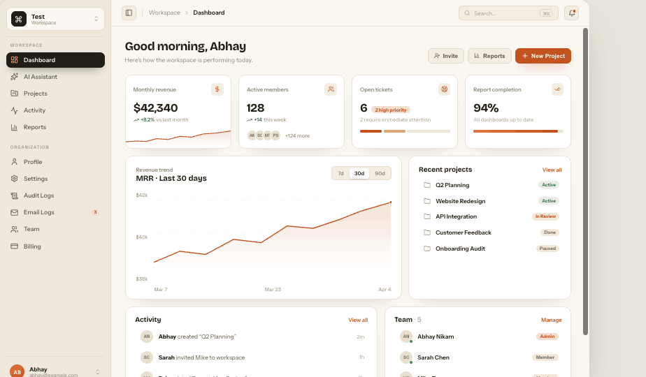 Runway dashboard